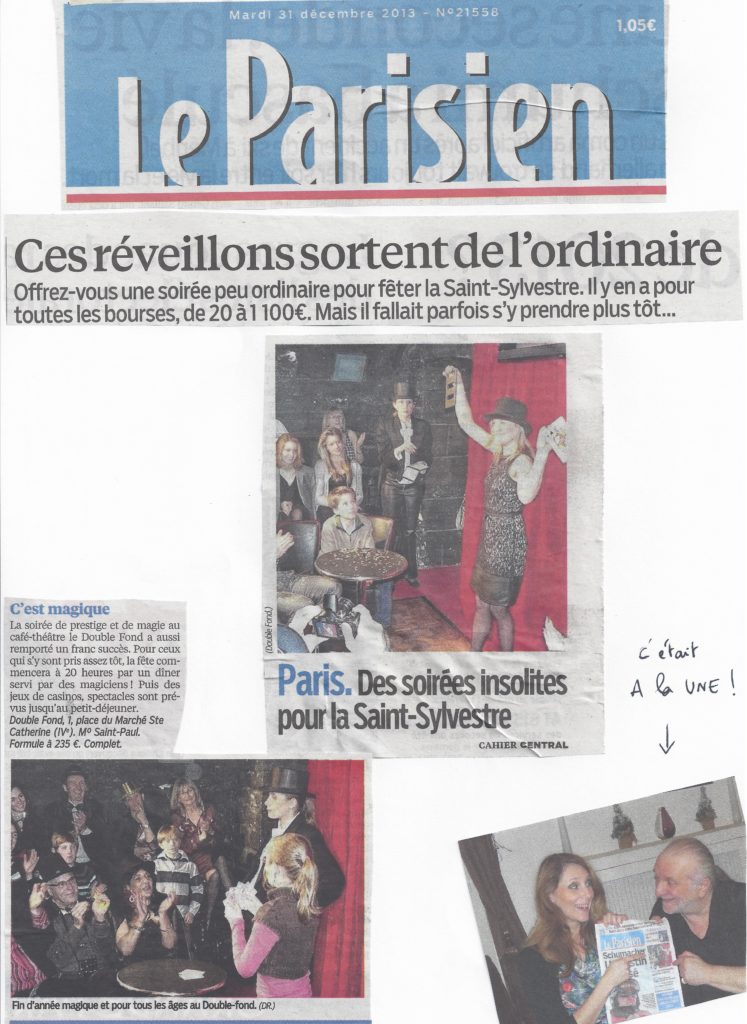 Le Parisien 31 decembre 2013